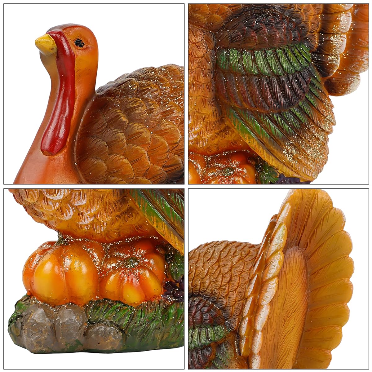 winemana Thanksgiving Resin Turkey Table Decorations, 9.5" Tall - imagem de detalhe 6