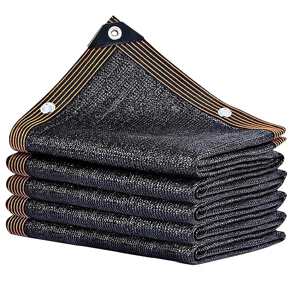 winemana 90% Shade Cloth, Dog Kennel Shade Cover, 6.6 x 16 FT Sturdy Durable Sunblock Shade Mesh Tarp with Grommets for Patio Plants Greenhouse Chicken Coop Porch