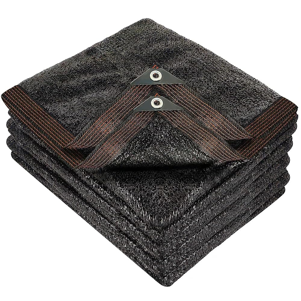 winemana 50% Black Shade Cloth, 14 x 20 FT Durable Mesh Tarp with Grommets, Garden Sunblock Shade Cloth Shading Antifreezing for Plants Cover, Greenhouse, Barns Kennel, Patio, Tomatoes