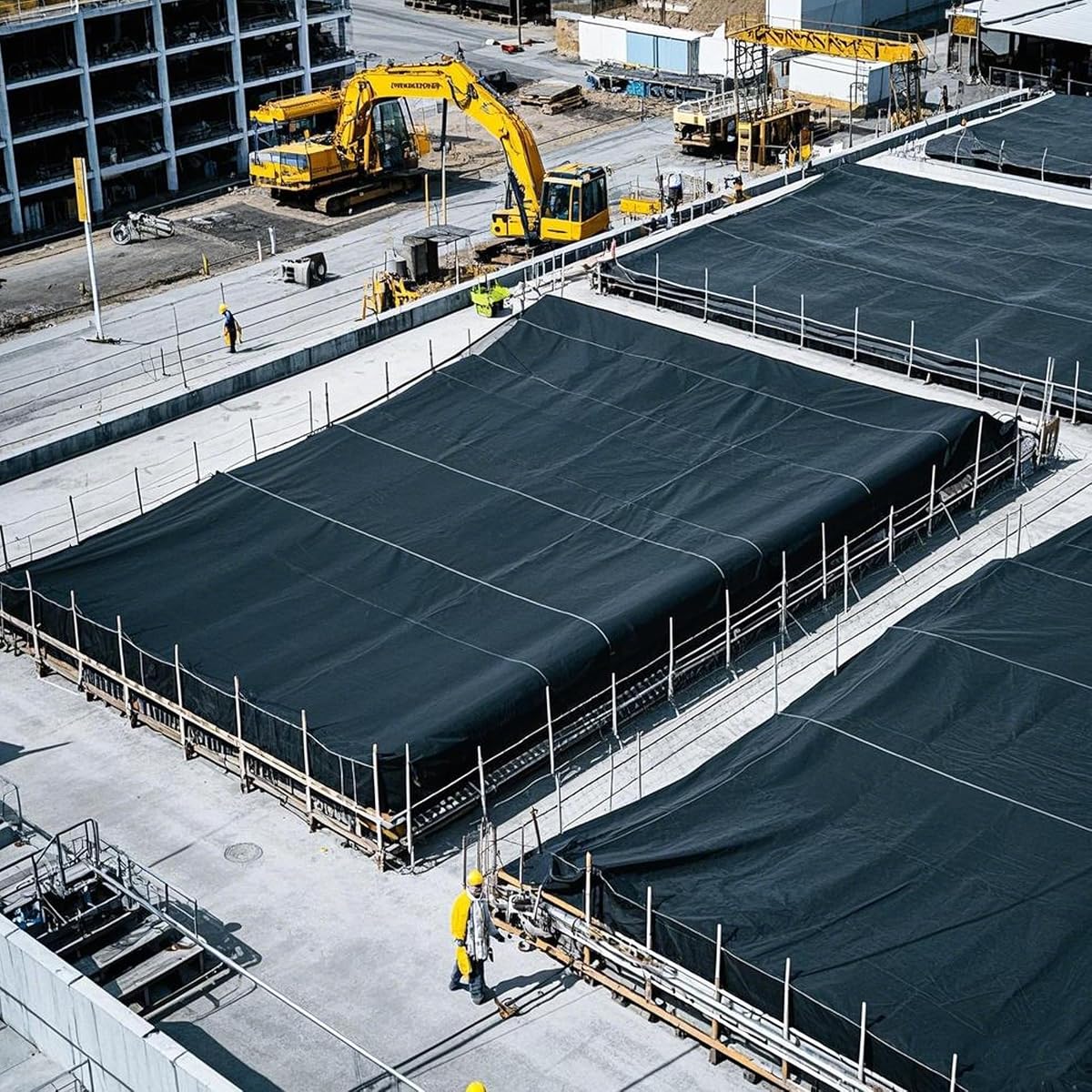 winemana Black Shade Cloth 30x30 FT– 90% Sun Shade Mesh Tarp for Greenhouse, Garden, Patio, Dog Kennel, Chicken Coop, and Outdoor Protection, Plants Cover Shade Netting with 2 Reinforced Grommets - imagem de detalhe 3