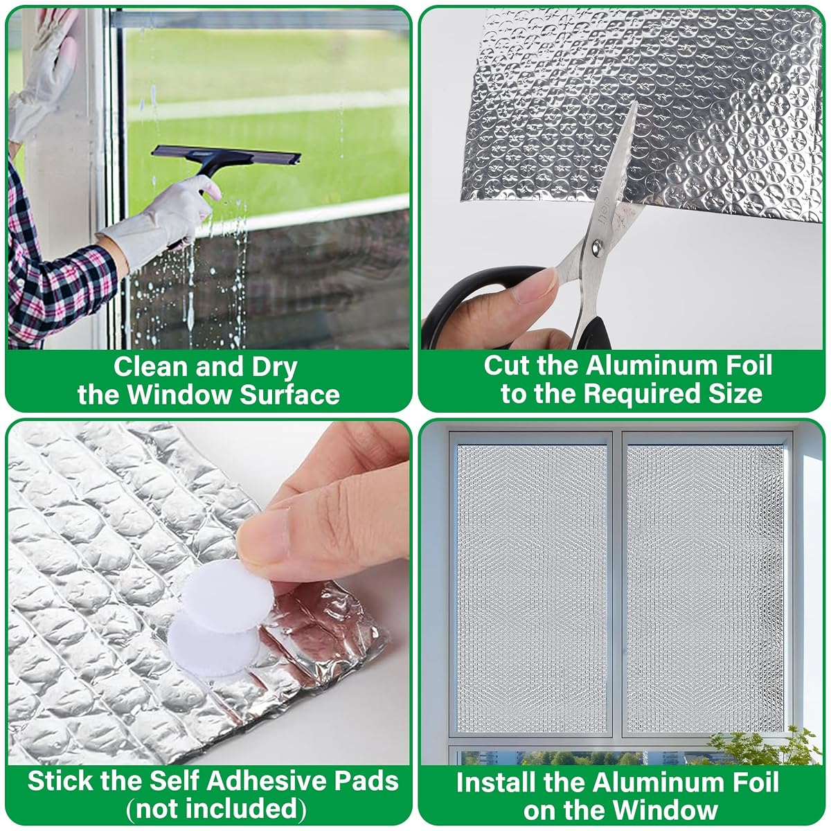 winemana 48IN x 10FT Window Insulation Roll, Reflective Window Heat Blocker - imagem de detalhe 4