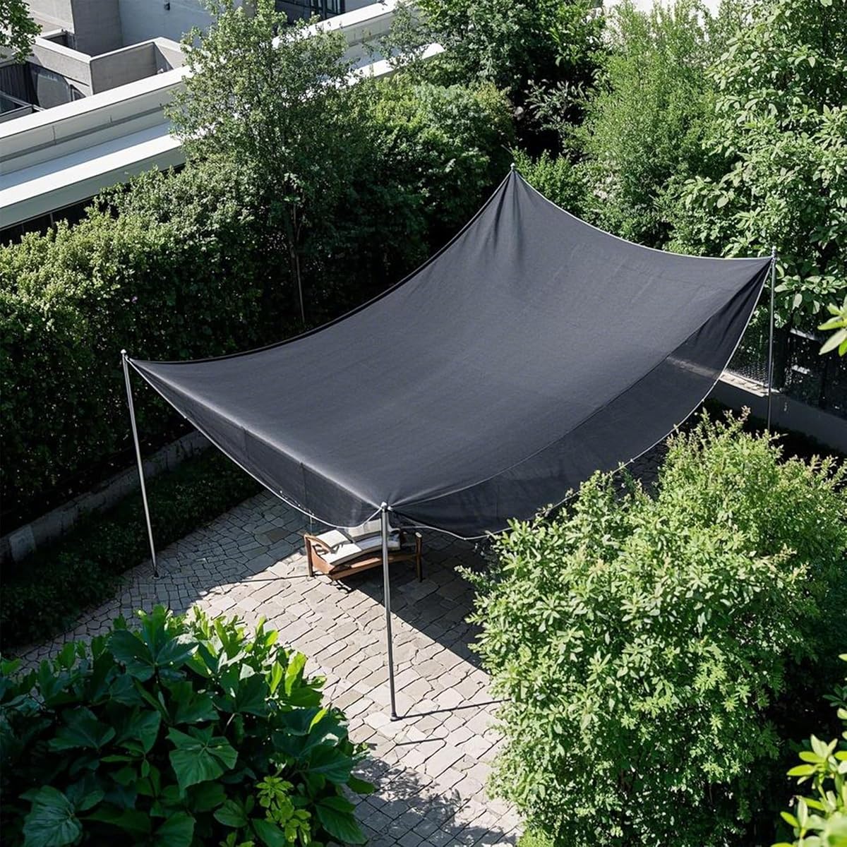 winemana Black Shade Cloth 70%, 8x20 FT Mesh Tarp - Garden Shade for Greenhouse, Patio, Vegetables, Plants Cover and Chicken Coops, Sun Shade Net for Outdoor Protection with Reinforced Grommets - imagen de detalle 5